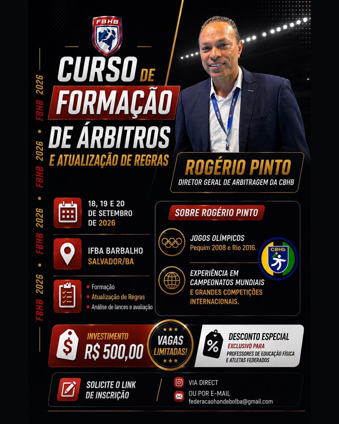 FBHb promove curso de formação de árbitros e atualização de regras em Salvador